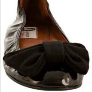 Lanvin Bow Patent leather Ballet Flats 36